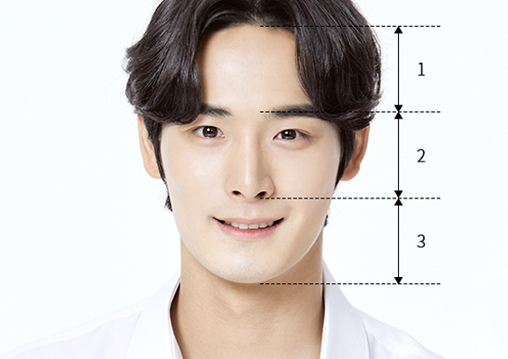남성 헤어라인과 얼굴 비율 디자인