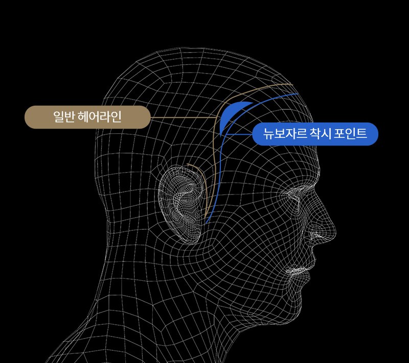 작은 얼굴 헤어라인 디자인 포인트