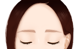 높은 여성 헤어라인