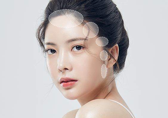 여성 헤어라인 디자인 시 고려하는 얼굴형과 이마 비율